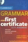 GRAMMAR FIRST CERTIFICATE WITH ANSWERS+CD