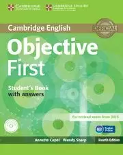 OBJECTIVE FIRST STUDENT'S BOOK WITH ANSWERS WITH CD-ROM 4TH EDITION