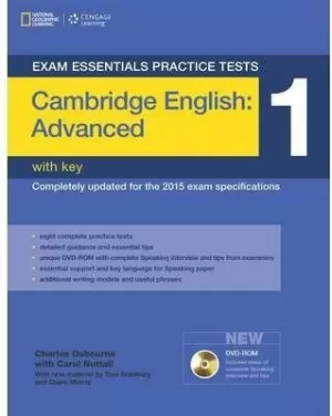 EXAM ESSENTIALS: CAMBRIDGE ADVANCED PRACTICE TESTS 1 W/KEY + DVD-ROM