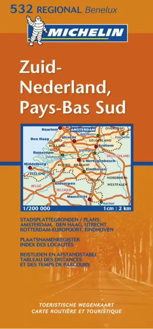 ZUID-NEDERLAND/PAYS BAS-SUD. 1:200.000. MICHELIN. 532