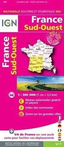 803 FRANCE SUD-OUEST 2017 1:350.000 -IGN