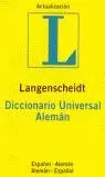 LANGENSCHEIDT. DICCIONARIO UNIVERSAL ALEMAN/ESPAÑOL