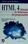HTML 4 MANUAL REFERENCIA PROGR HTML 4 MANUAL REFERENCIA PROGR