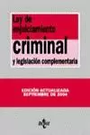 LEY DE ENJUICIAMIENTO CRIMINAL N267 SEP 2004