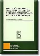 LIMITACION VOTO ACTUACION CONCERTADA Y OFERTAS CON