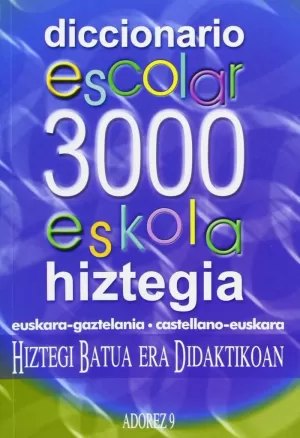 DICCIONARIO ESCOLAR 3000 HIZTEGIA + CD