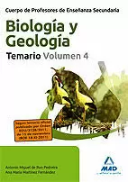 CUERPO DE PROFESORES DE ENSEÑANZA SECUNDARIA. BIOLOGÍA Y GEOLOGÍA. TEMARIO. VOLU