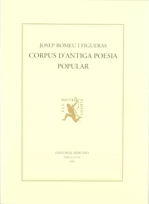 CORPUS D'ANTIGA POESIA POPULAR