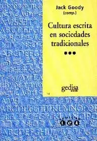 CULTURA ESCRITA SOCIEDADES TRA CULTURA ESCRITA SOCIEDADES TRA