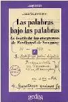 PALABRAS BAJO LAS PALABRAS,LAS