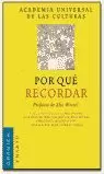 POR QUE RECORDAR