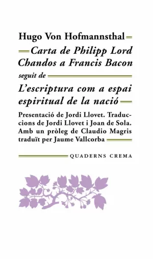 CARTA DE PHILIPP LORD CHANDOS A FRANCIS BACON MM-97