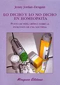 LO DICHO Y LO NO DICHO EN HOMEOPATIA