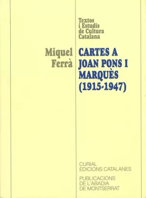 CARTES A JOAN PONS I MARQUES