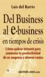 DEL BUSINESS AL E BUSINESS EN TIEMPOS DE CRISIS