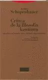 CRITICA DE LA FILOSOFIA KANTIANA