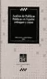 ANALISIS POLITICAS PUBLICAS EN ESPAÑA ENFOQUES Y C