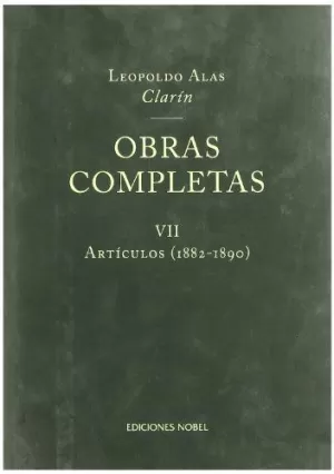 OBRAS COMPLETAS VII ARTICULOS 1882-1890