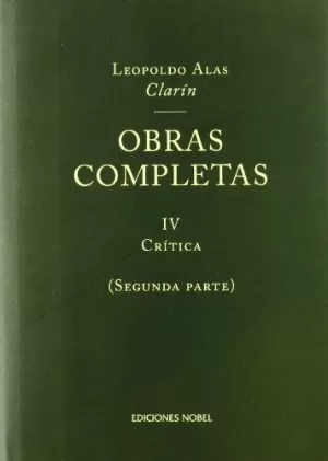 OBRAS COMPLETAS CLARIN 4 CRITICA 2ªPARTE