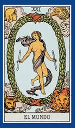 TAROT WAITE -EL MUNDO (AZUL GRANDE)