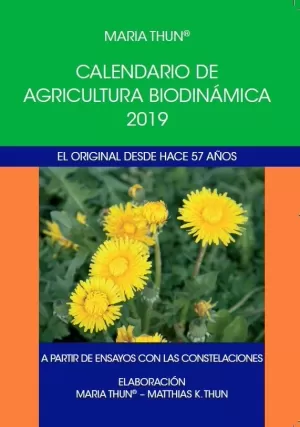 CALENDARIO DE AGRICULTURA BIODINÁMICA 2019