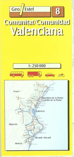 MAPA COMUNIDAD VALENCIANA 1:250000 GEO