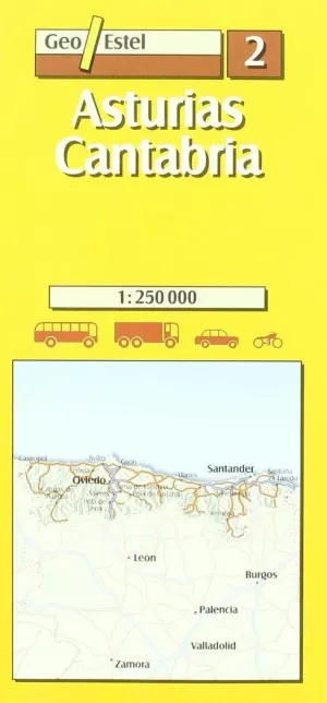 ASTURIAS CANTABRIA 1:250000