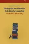 BIBLIOGRAFIA EN RESUMENES LITERATURA ESPAÑOLA