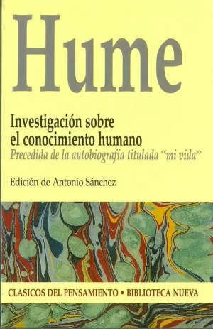 HUME. INVESTIGACION SOBRE EL CONOCIMIENTO HUMANO