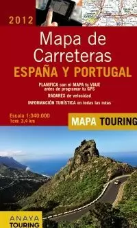 MAPA DE CARRETERAS DE ESPAÑA Y PORTUGAL 1:340.000, 2012