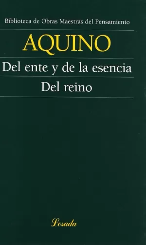 DEL ENTE Y LA ESENCIA DEL REINO